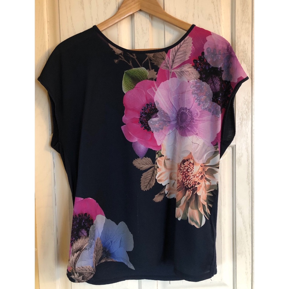 Ted Baker Hot Pink Poppy Print Tee